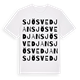White t-shirt med Sjösvedjan ordlek t-shirt