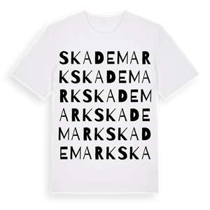 Skademark ordlek t-shirt – ekologisk bomull t-shirt från Pinshirt