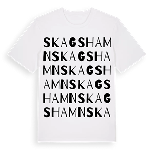 Skagshamn ordlek t-shirt – ekologisk bomull t-shirt från Pinshirt