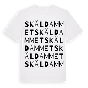 Skäldammet ordlek t-shirt – ekologisk bomull t-shirt från Pinshirt