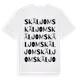 White t-shirt med Skäljom ordlek t-shirt