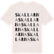 Vintage White t-shirt med Skallarna ordlek t-shirt