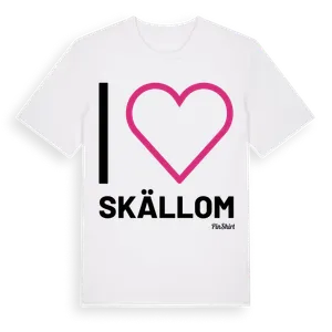 Jag älskar Skällom t-shirt stort tryck – ekologisk bomull t-shirt från Pinshirt