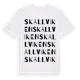 White t-shirt med Skallviken ordlek t-shirt