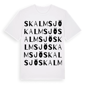 Skalmsjö ordlek t-shirt – ekologisk bomull t-shirt från Pinshirt