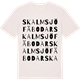 Vintage White t-shirt med Skalmsjö fäbodar ordlek t-shirt