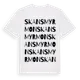 White t-shirt med Skansmyrmon ordlek t-shirt