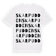 White t-shirt med Skarpudden ordlek t-shirt
