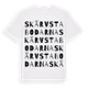 White t-shirt med Skärvstabodarna ordlek t-shirt
