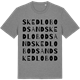 Mid Heather Gray t-shirt med Skedlobodsand ordlek t-shirt