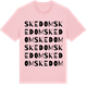 Pink Cotton t-shirt med Skedom ordlek t-shirt