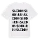 White t-shirt med Skedomsbodarna ordlek t-shirt