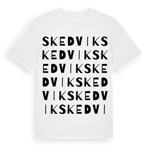 Skedvik ordlek t-shirt – ekologisk bomull t-shirt från Pinshirt