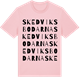 Pink Cotton t-shirt med Skedviksbodarna ordlek t-shirt