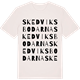 Vintage White t-shirt med Skedviksbodarna ordlek t-shirt
