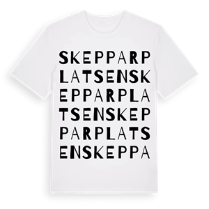 Skepparplatsen ordlek t-shirt – ekologisk bomull t-shirt från Pinshirt