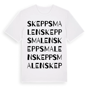 Skeppsmalen ordlek t-shirt – ekologisk bomull t-shirt från Pinshirt