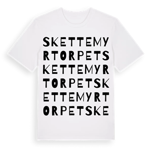 Skettemyrtorpet ordlek t-shirt – ekologisk bomull t-shirt från Pinshirt
