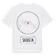 White t-shirt med Skidsta t-shirt