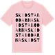 Pink Cotton t-shirt med Skidstabodarna ordlek t-shirt