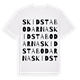 White t-shirt med Skidstabodarna ordlek t-shirt