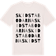 Vintage White t-shirt med Skidstabodarna ordlek t-shirt