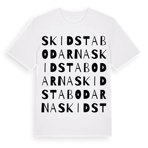 Skidstabodarna ordlek t-shirt – ekologisk bomull t-shirt från Pinshirt