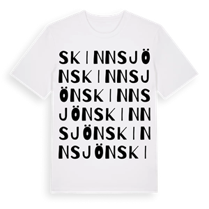 Skinnsjön ordlek t-shirt – ekologisk bomull t-shirt från Pinshirt