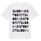 White t-shirt med Skogmanstorpet ordlek t-shirt