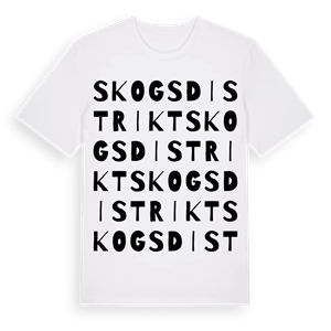 Skogs distrikt ordlek t-shirt – ekologisk bomull t-shirt från Pinshirt