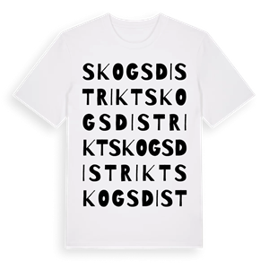 Skogs distrikt ordlek t-shirt – ekologisk bomull t-shirt från Pinshirt