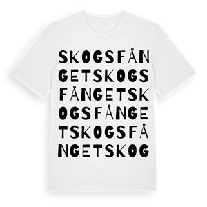 Skogsfånget ordlek t-shirt – ekologisk bomull t-shirt från Pinshirt