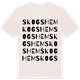 Vintage White t-shirt med Skogshem ordlek t-shirt