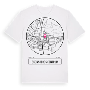 Skönsbergs centrum t-shirt – ekologisk bomull t-shirt från Pinshirt