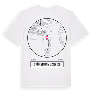 Skönsmons distrikt t-shirt – ekologisk bomull t-shirt från Pinshirt
