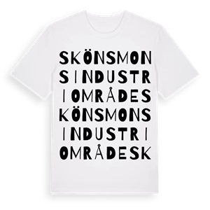 Skönsmons industriområde ordlek t-shirt – ekologisk bomull t-shirt från Pinshirt