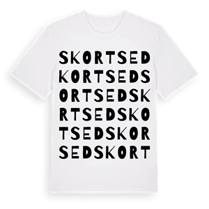 Skortsed ordlek t-shirt – ekologisk bomull t-shirt från Pinshirt