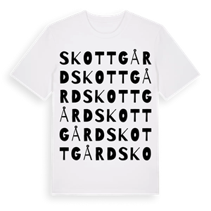Skottgård ordlek t-shirt – ekologisk bomull t-shirt från Pinshirt