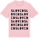 Pink Cotton t-shirt med Skoved ordlek t-shirt