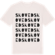 Vintage White t-shirt med Skoved ordlek t-shirt