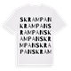 White t-shirt med Skrampan ordlek t-shirt