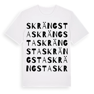 Skrängsta ordlek t-shirt – ekologisk bomull t-shirt från Pinshirt