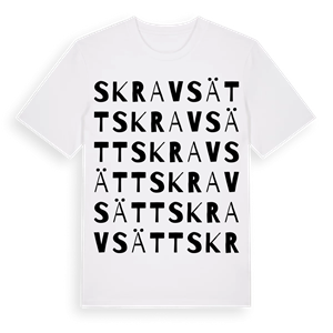 Skravsätt ordlek t-shirt – ekologisk bomull t-shirt från Pinshirt