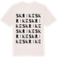 Vintage White t-shirt med Skrike ordlek t-shirt
