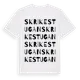 White t-shirt med Skrikestugan ordlek t-shirt