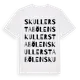 White t-shirt med Skullerstabölen ordlek t-shirt