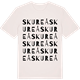 Vintage White t-shirt med Skureå ordlek t-shirt