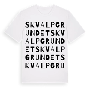 Skvalpgrundet ordlek t-shirt – ekologisk bomull t-shirt från Pinshirt