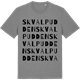 Mid Heather Gray t-shirt med Skvalpudden ordlek t-shirt