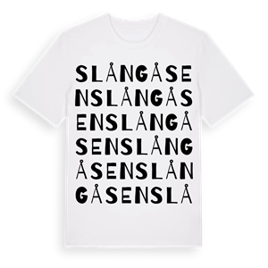 Slångåsen ordlek t-shirt – ekologisk bomull t-shirt från Pinshirt